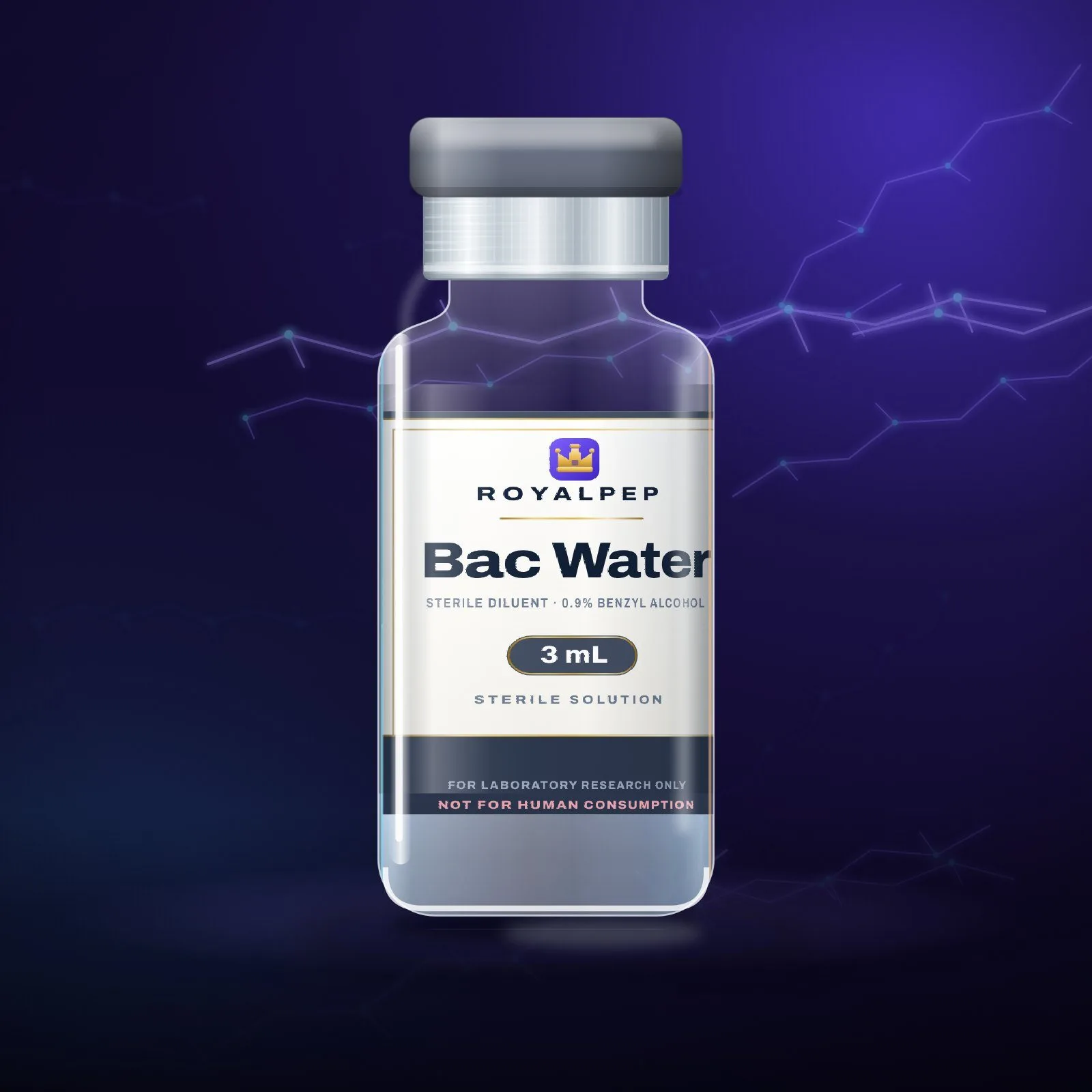 Bacteriostatic Water (0.9% benzyl alcohol) 3 mL vial
