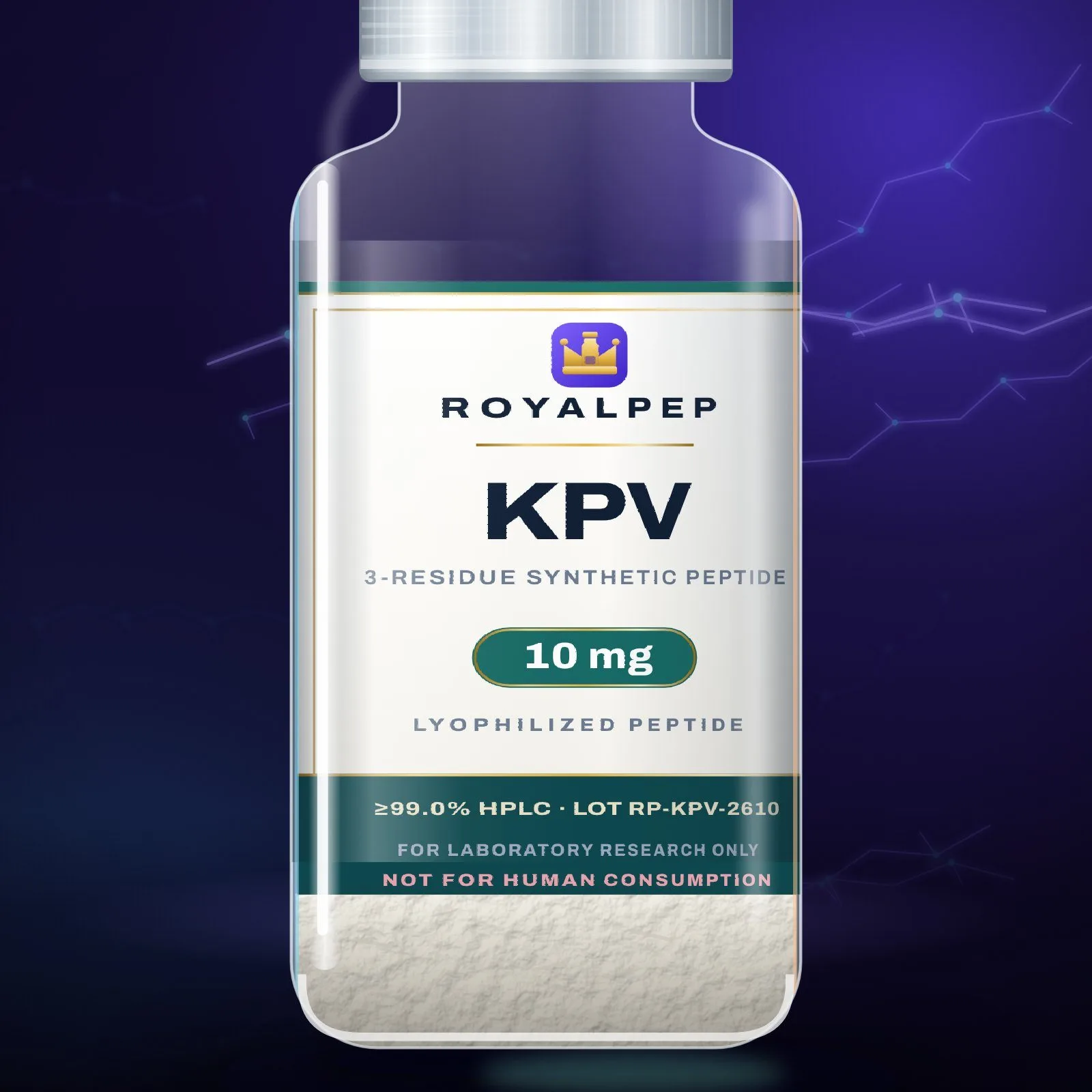 KPV 10 mg, label detail